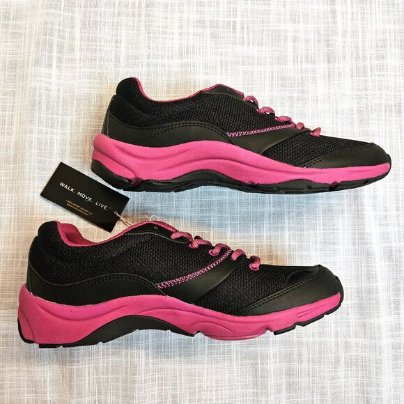 NWT VIONIC Black & Pink Kona Orthaheel Comfort Running Shoes/Sneakers Size 7 - Picture 4 of 6